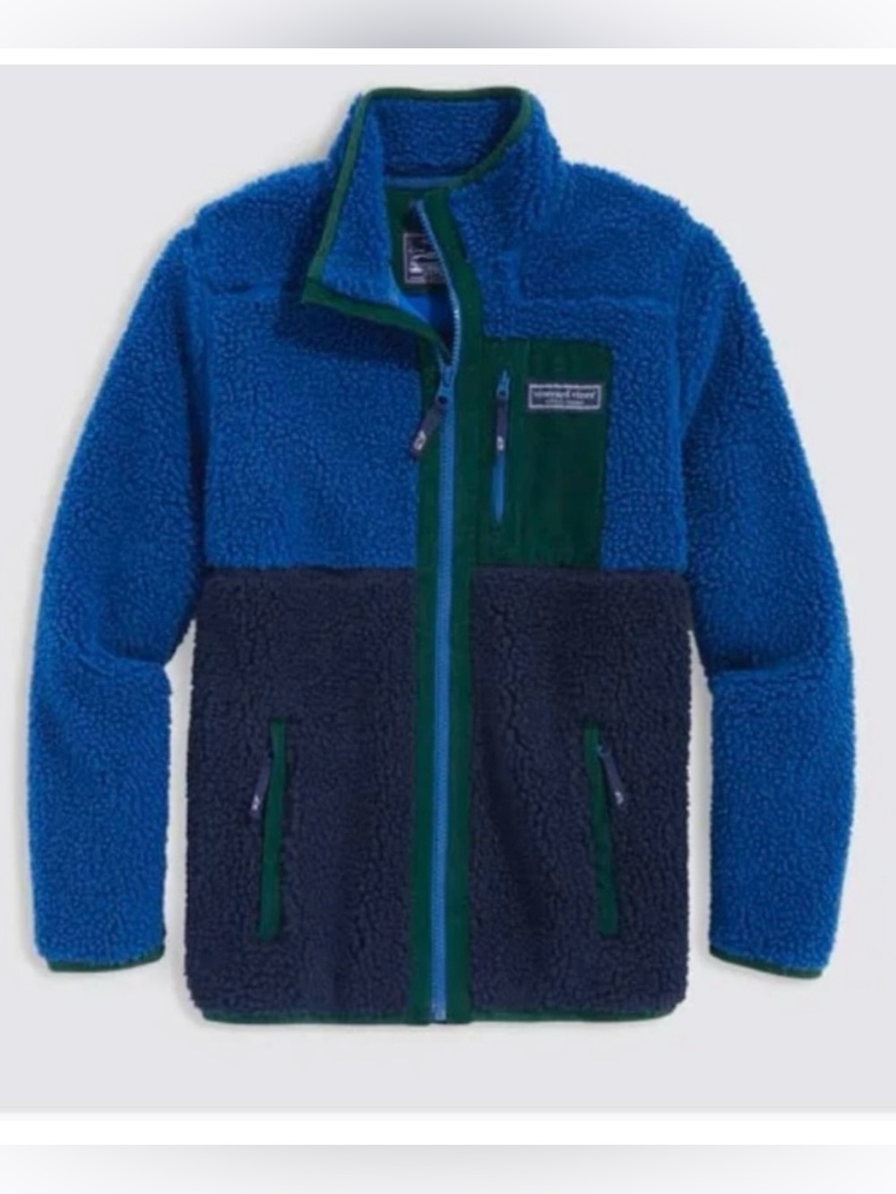 🐳 Vineyard Vines SuperShep Sherpa Jacket Boys Size Medium (12-14) 🐳